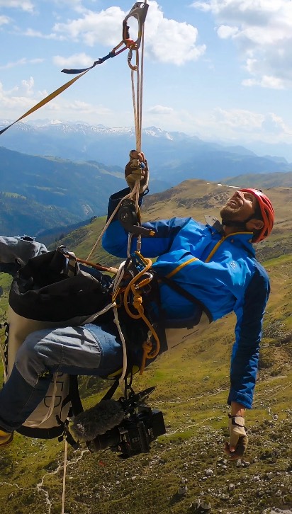 Dangling on the walls of Rätikon with a RED on my harness 🎥🧗‍♂️

This shot goes back to 2020, during the filming of @cedriclachat ’s legendary ascent of WoGü, alongside @ninacaprez .

It’s not just a climbing story — it’s also a reminder of what it means to bring cameras into vertical terrain. Shooting in the wall means ropes, jumars, anchors, and a constant dance between focus and exposure, while hanging hundreds of meters off the ground.

This image is full of history for me — a glimpse behind the scenes of what filming “up there” really looks like.

And speaking of filming on the wall… I’ll be sharing more about this type of vertical shooting experience during a talk at @satisexpo in Paris, where @aurelie_m.g kindly invited me. Excited to open up that behind-the-scenes world!

#BehindTheScenes #bts #VerticalFilming #reddragon #WoGu #CedricLachat #NinaCaprez #SatisParis #5elementsproduction
